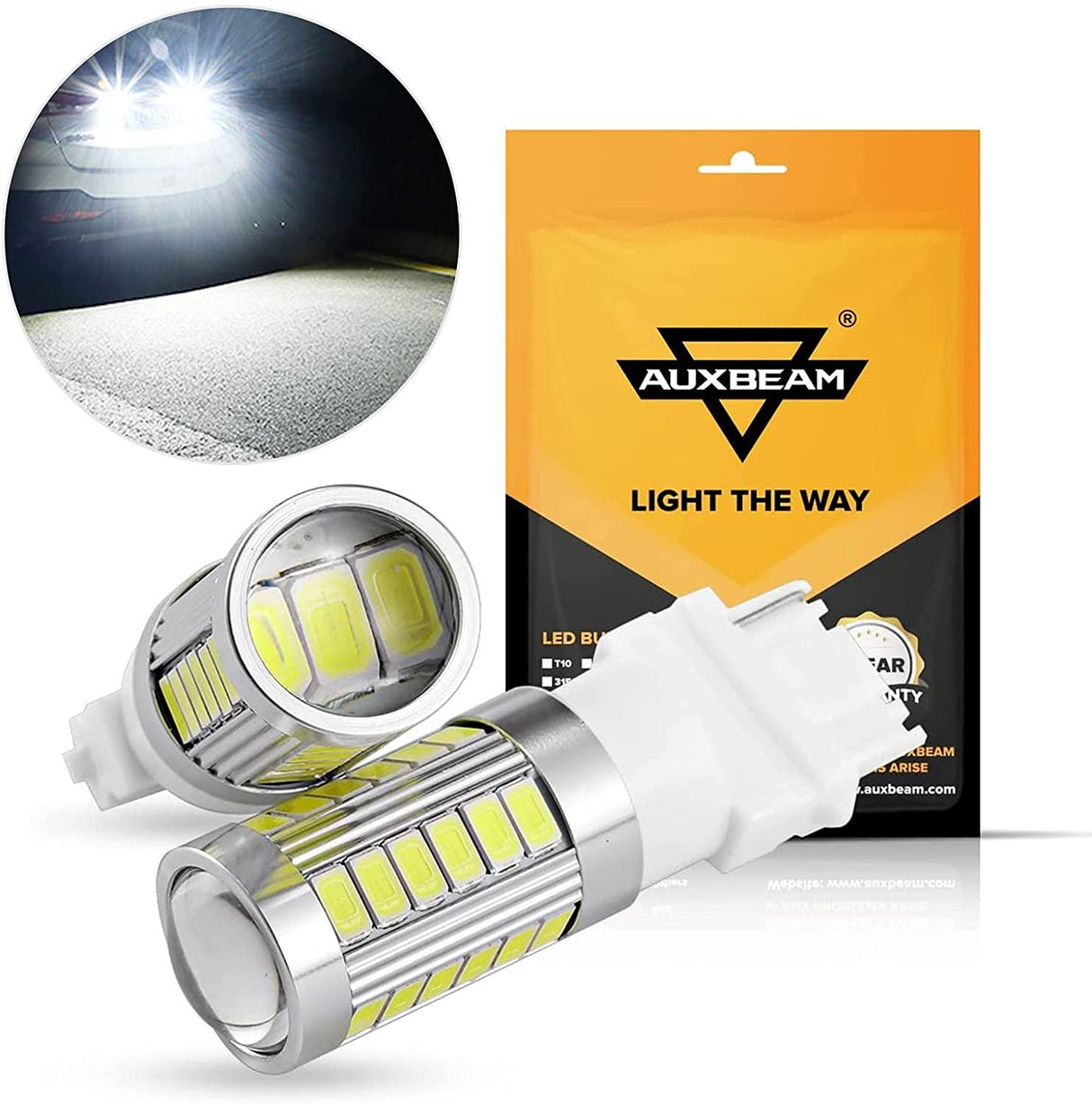33pcs-LED 3020SMD Cool White/Amber/Red 8000LM LED Brake/Reverse/Parking/Tail/Turn signal Light