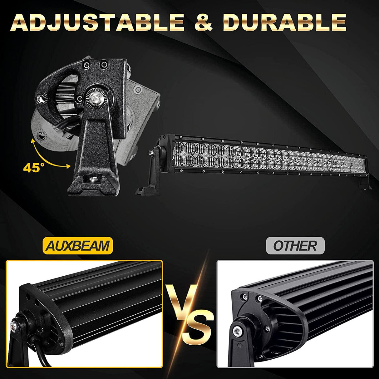 32 Inch 5D Series Straight/Curved LED Light Bar & A-pillar Light Bar Mounting Bracket Combo for RZR 900/ RZR S900/ RZR 900 XC/ RZR XP 1000/ RZR Turbo