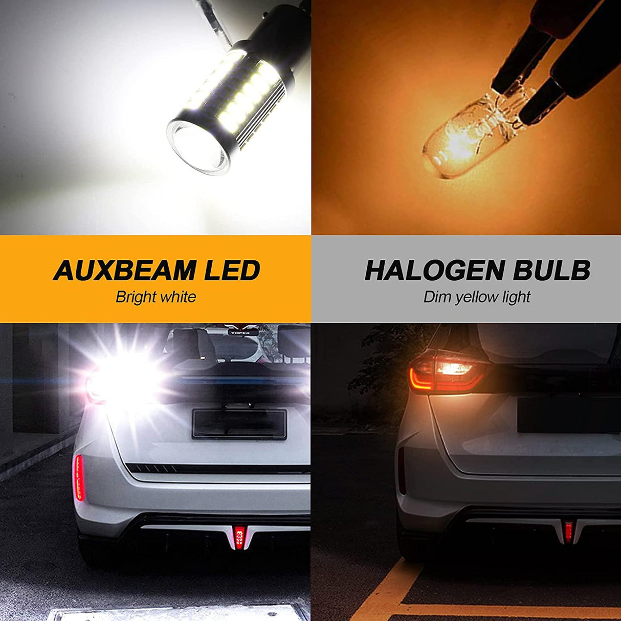 1156 P21W BA15S LED Brake Tail Light Bulbs 20W 4000LM Red 33LED Series | 2 Bulbs