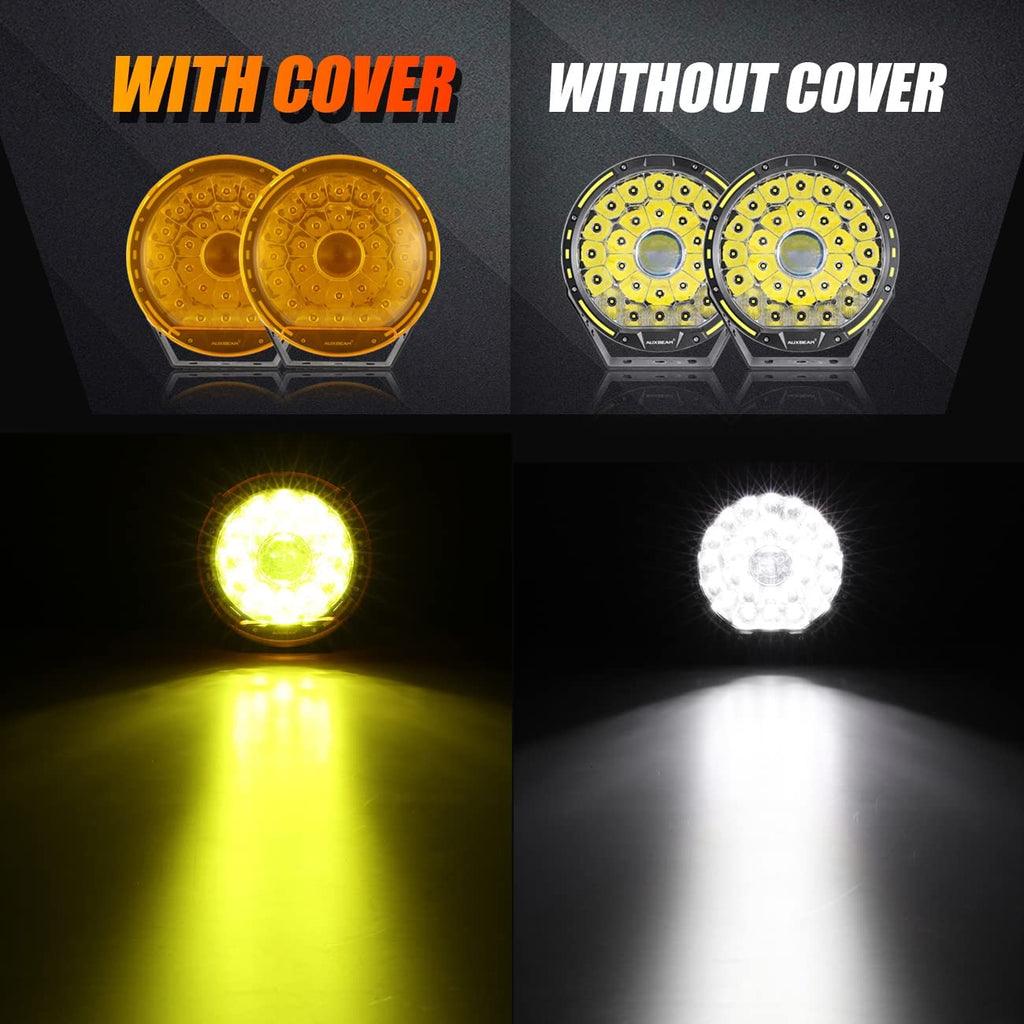 (2pcs/set) 9 INCH 270W 37776LM 360-PRO Series Custom Lens LED Driving Lights+Amber/Black Covers(Optional) for Toyota Tacoma 2016 2017 2018 2019 2020 2021