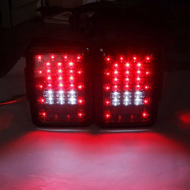 LED Tail Lights Rear Brake Turn Signal Reverse Lamp for Jeep Wrangler JK 2007-2017(American Version)