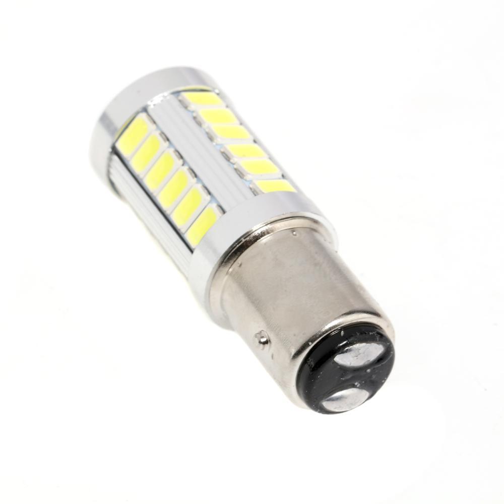1157 BAY15D LED Backup Reverse/Turn Signal/Brake Tail/Side Marker Light Bulbs 20W 4000LM 6500K White 33LED Series | 2 Bulbs