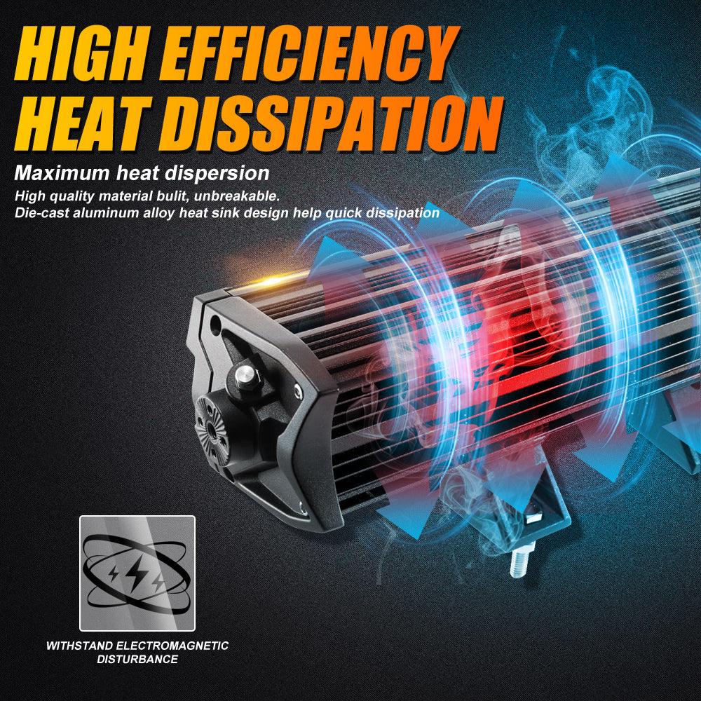 42 Inch 5D-PRO Series LED Light Bar & Car Roof Windshield LED Light Bar Mounting Bracket for 2014-2019 Can-Am Commander 1000 800 Models