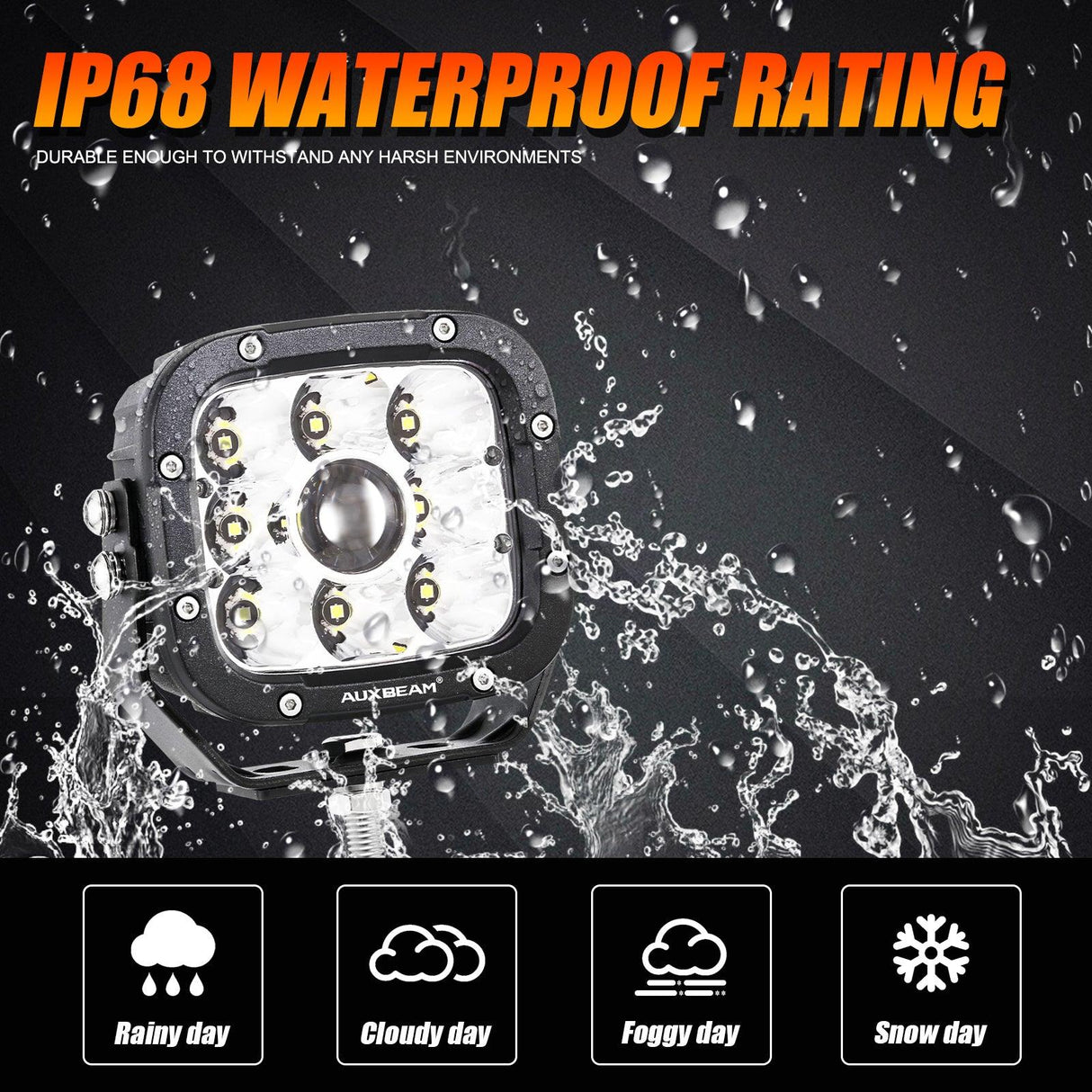 XP-ULTRA Series 5 Inch 110W 11000LM White/Amber LED Driving Lights Pods Light