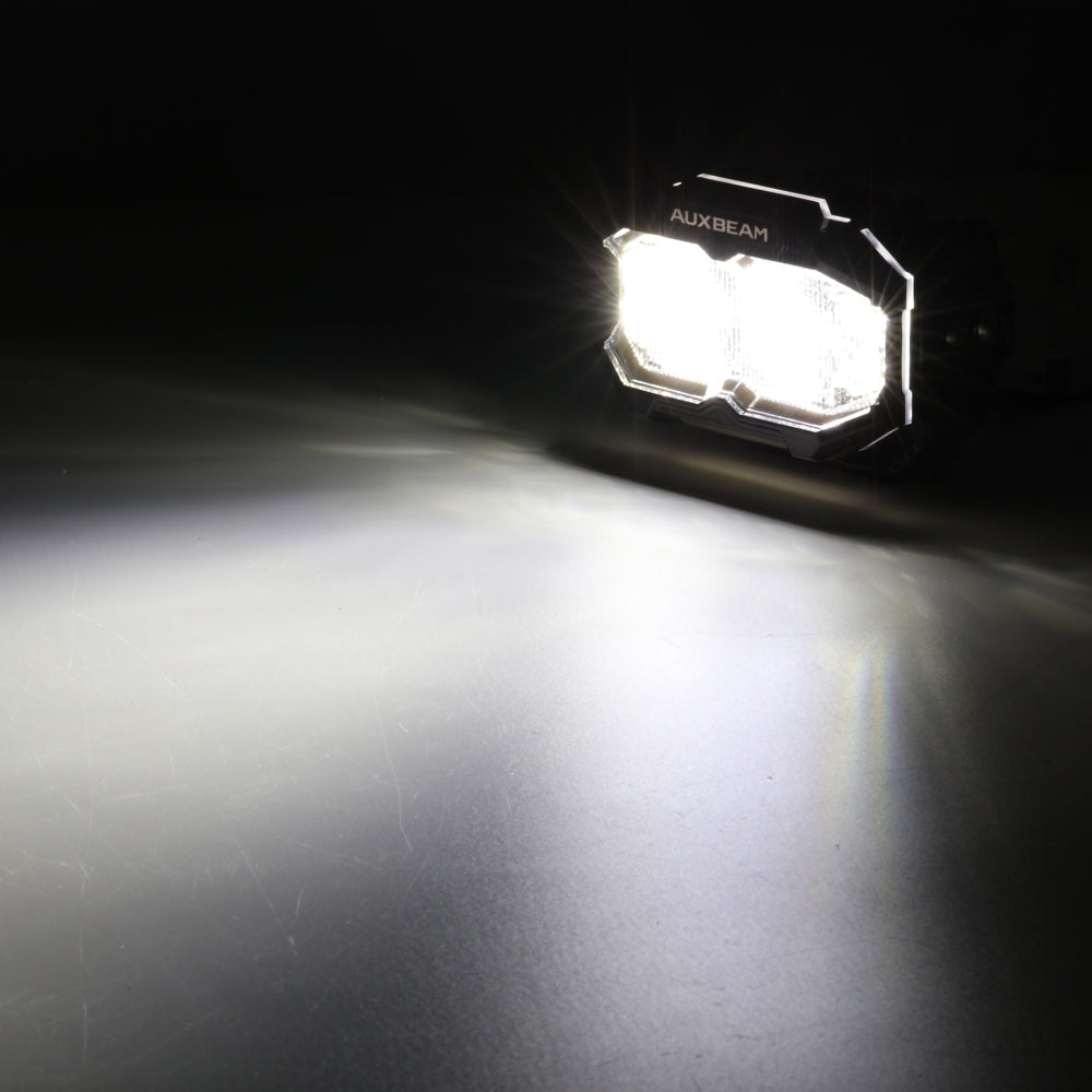 Auxbeam MASTER-T Series 5" Flood Beam Off-Road Lights Amber Backlight