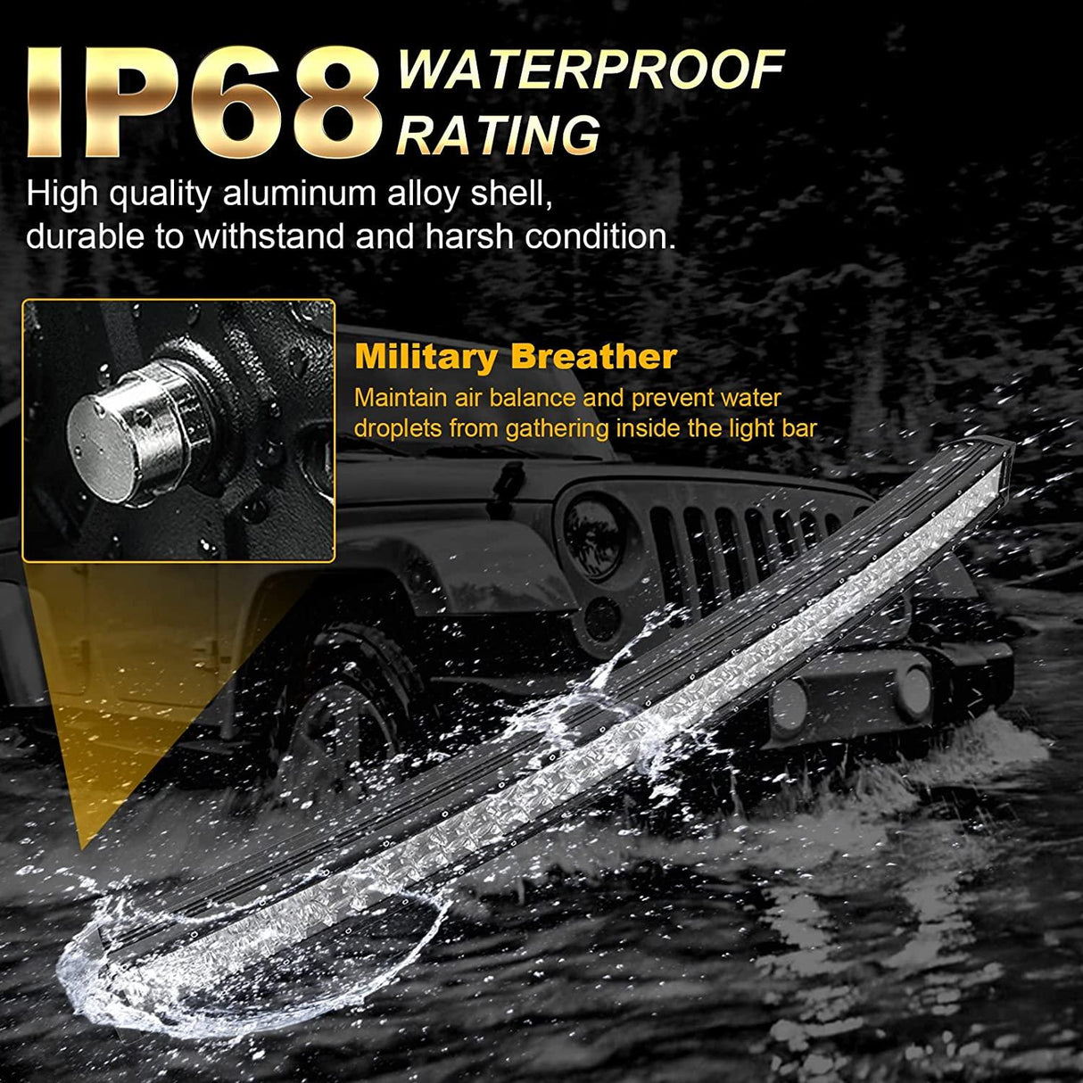 42 Inch 5D Series Curved LED Light Bar + 42" Curved LED Light Bar Windshield Mount Brackets