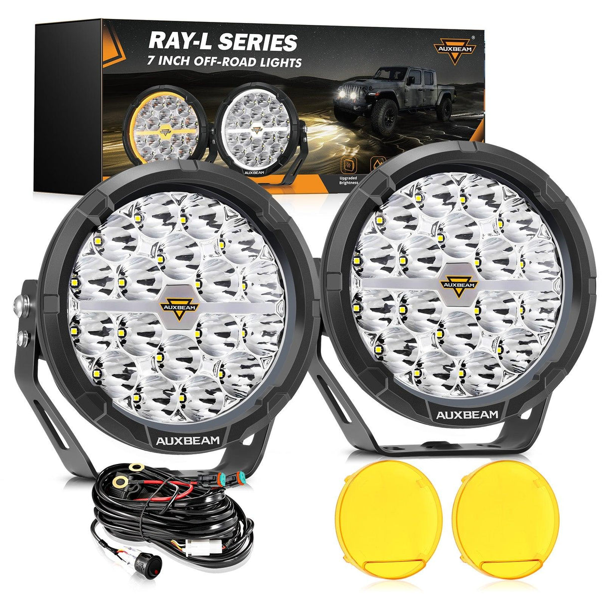 RAY-L Series 7/9 Inch Dual DRL Offroad LED Driving Lights