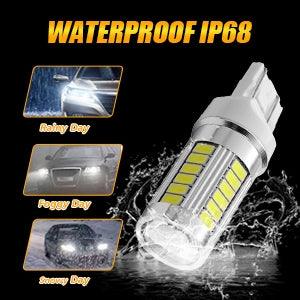 T20 7443 7440 LED Backup Reverse/Turn Signal/Brake Tail Light 20W 4000LM 6500K White 33LED Series | 2 Bulbs