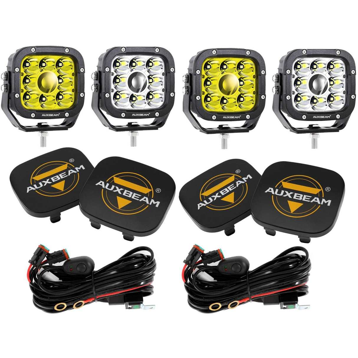XP-ULTRA Series 5 Inch 110W 11000LM White/Amber LED Driving Lights Pods Light