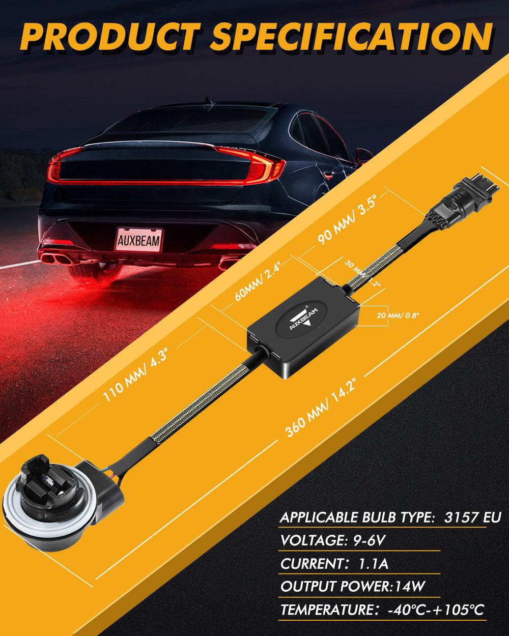 π3157 EU C8-Model Decoder Anti-Flicker CANBUS Resistors Decoder Avoid Fast Hyper Flash Turn Signal Blink Light Dashboard Error Code 2pcs/set