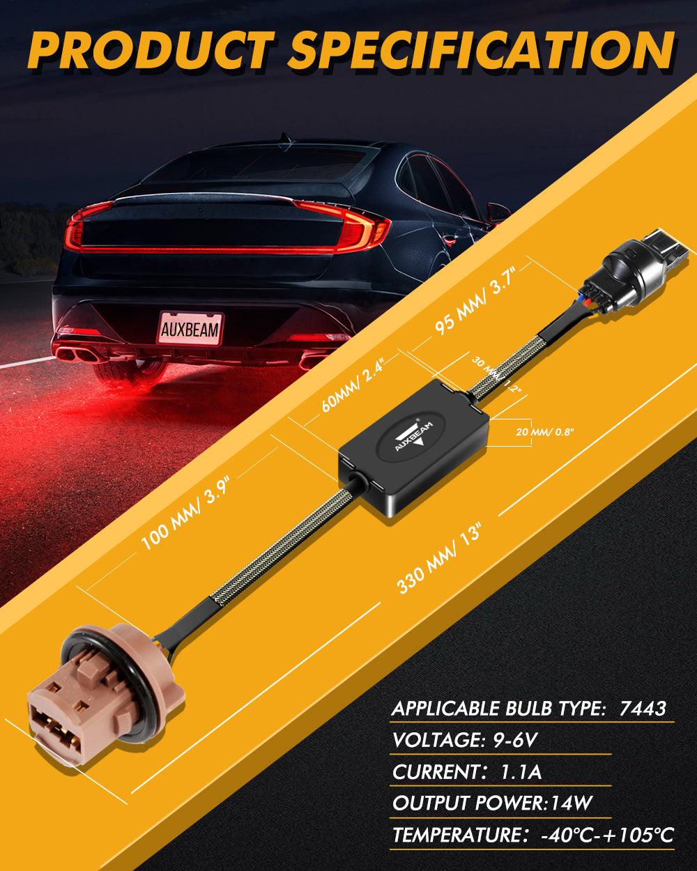 π7443 C8-Model Decoder Anti-Flicker CANBUS Resistors Decoder Avoid Fast Hyper Flash Turn Signal Blink Light Dashboard Error Code 2pcs/set