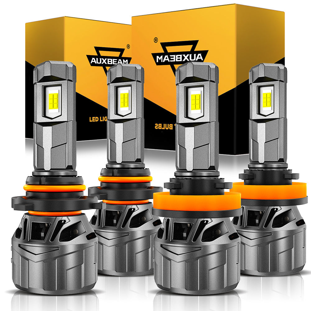 🆕9005+H11 LED Headlight Bulbs 100W 22000LM F18 Series 1:1 Mini Size 6500K Cool White | 4 Bulbs