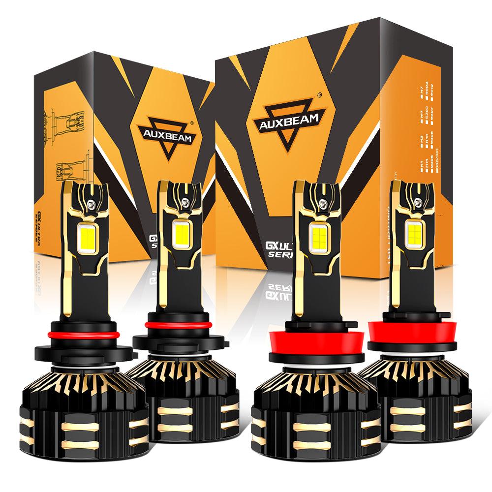 🆕9005+H11 LED Headlight Bulbs 240W 40000LM GX-ULTRA Series 6500K Cool White | 4 Bulbs