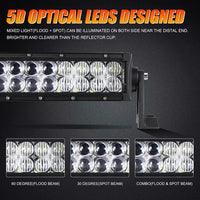 22 Inch-52 Inch 5D Series Straight/Curved Combo Beam Double Row LED Light Bar for 2015 Chevy Silverado 1500 2500 3500