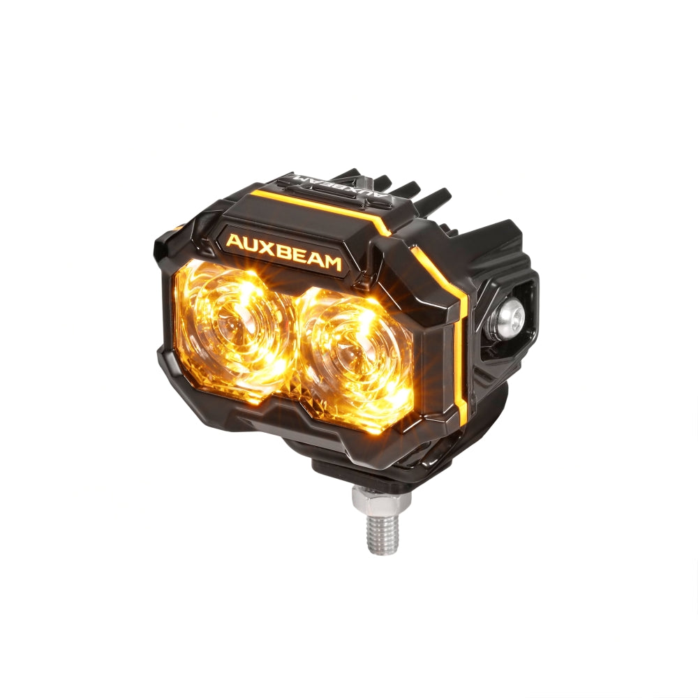 Auxbeam MASTER-T Series 3-Inch Spot Beam Off-Road Lights Amber Backlight