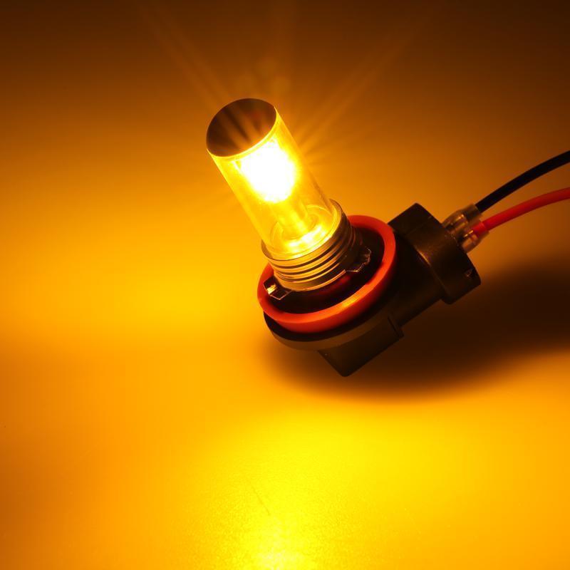 (2pcs/set) H11/H16JP SMD 20W 7000LM Natural White/AMBER Led Fog Light Bulbs