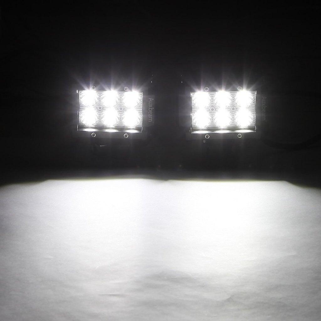 4" Classic-SM Series Spot Beam LED Pods Light + Universal LED Working Lights Mounting Brackets