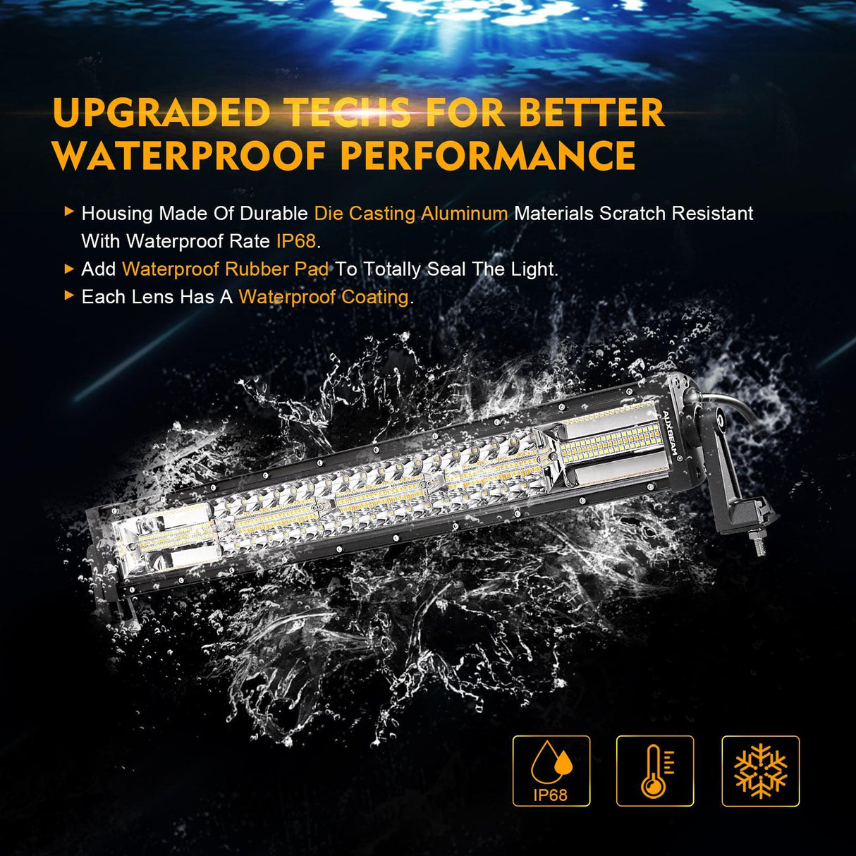 6 Modes Series Amber and White LED Light Bars