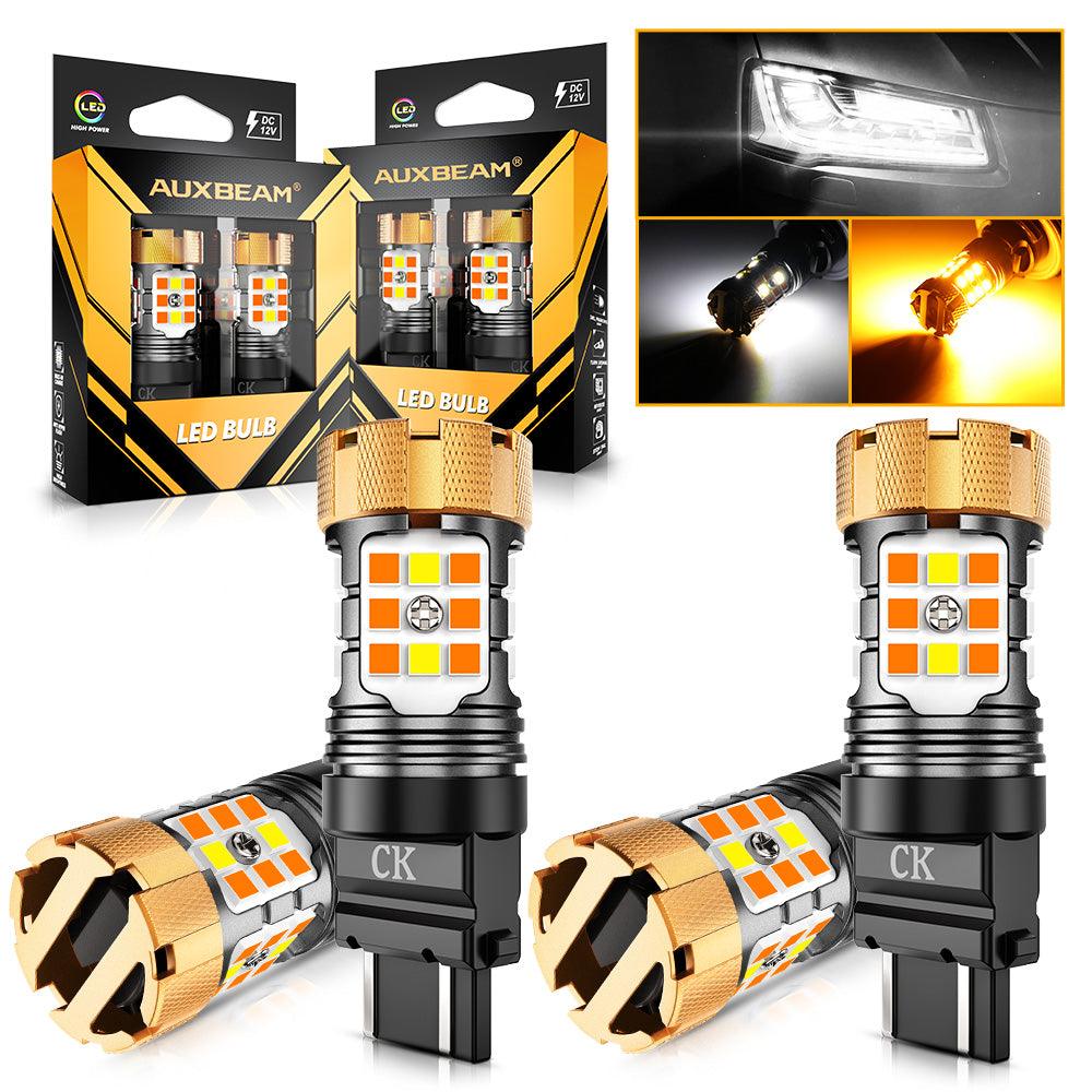 🆕 3157 US-CK LED Front Turn Signal & DRL Light Bulbs 50W 4000LM CAN-Bus Error Free Dual Color Switchback White & Amber B21-PRO Series | 2 Bulbs