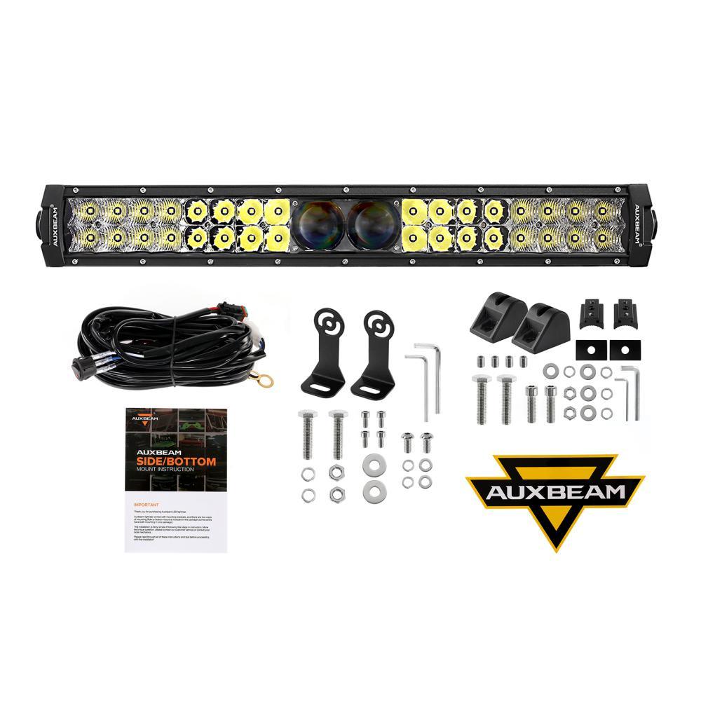 5 Inch 110W LED Driving Lights with Additional Amber Covers & 22 Inch 5D-PRO Series LED Light Bars Combo for CBR 1000rr Off Road Buggy, ATV, UTV, Truck