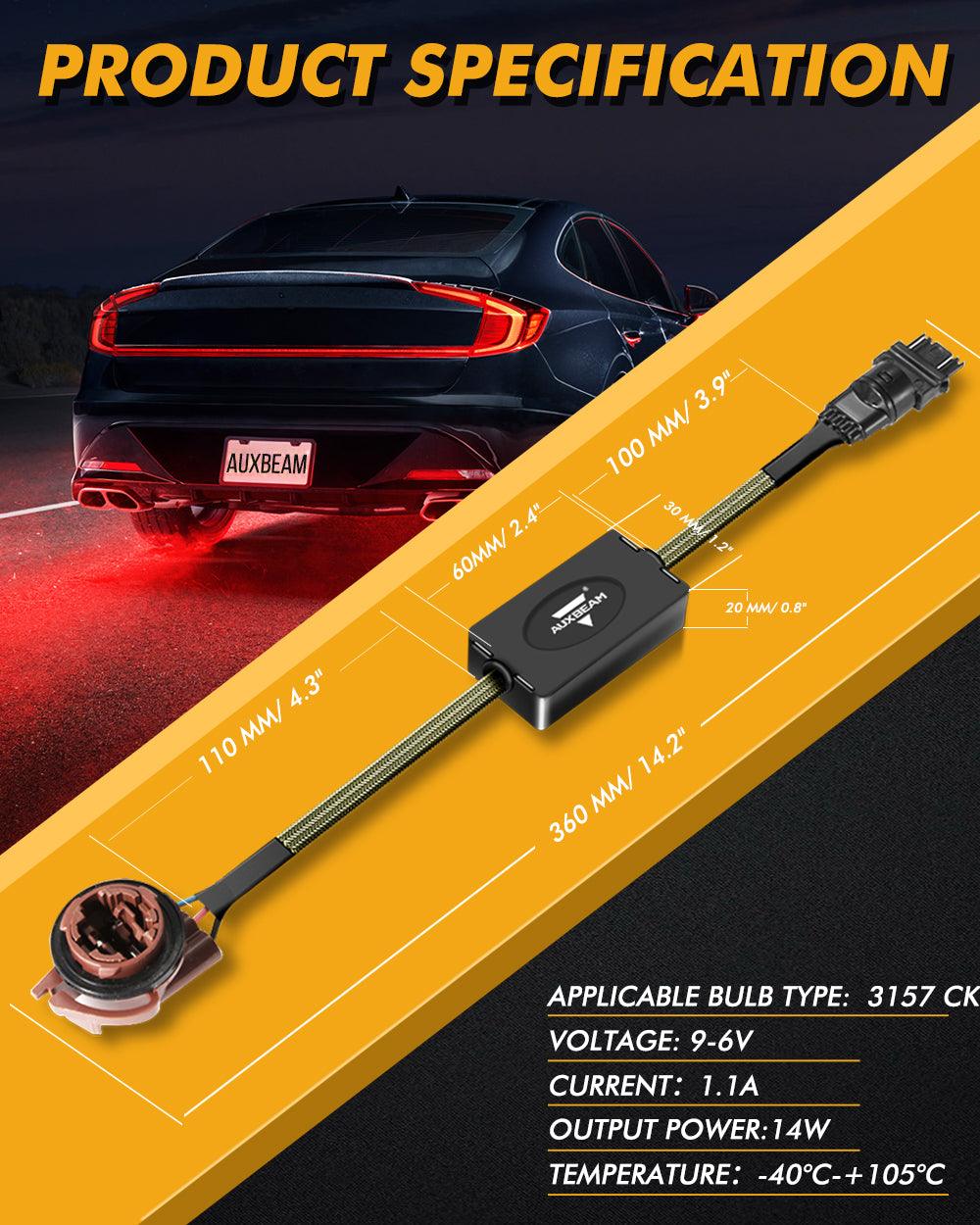 π3157 US-CK C8-Model Decoder Anti-Flicker CANBUS Resistors Decoder Avoid Fast Hyper Flash Turn Signal Blink Light Dashboard Error Code 2pcs/set