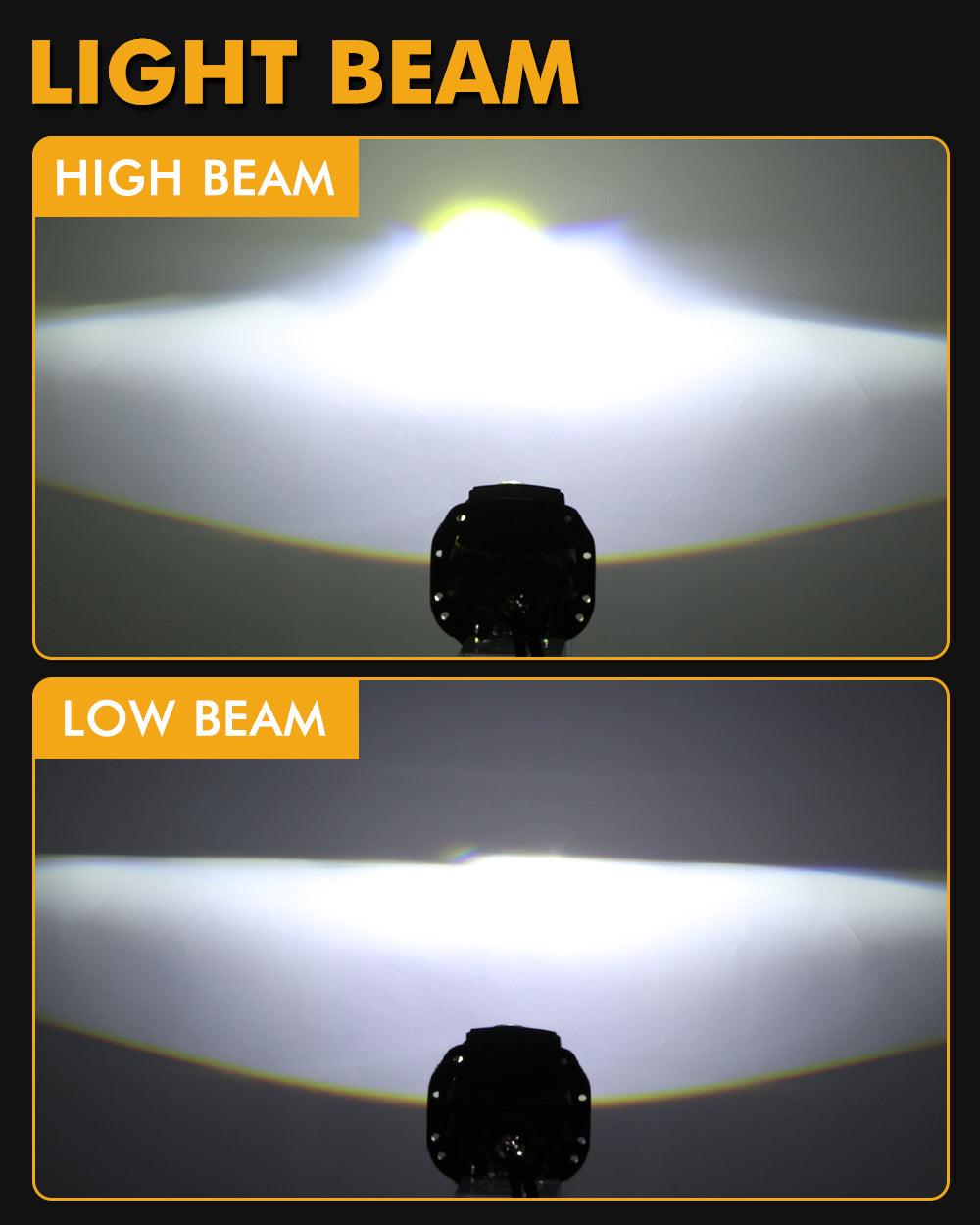 2.5 Inch 90W 70W Hi/Lo Beam Bi-LED Laser Projector Lens Headlight Non-Destructive Installation Projector Lens for Car | 2PCS/Set