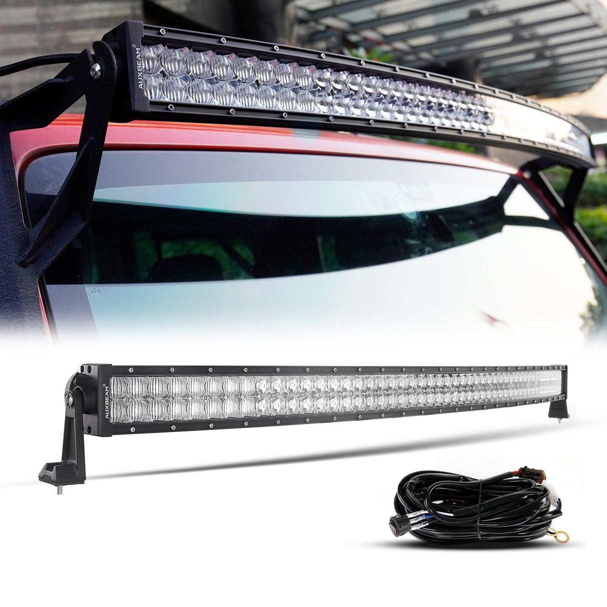 22 Inch-52 Inch 5D Series Straight/Curved Combo Beam Double Row LED Light Bar for 2004 Toyota Tacoma