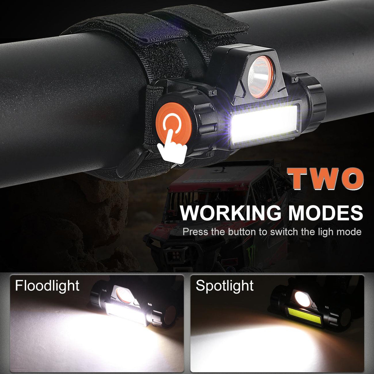 Dome Light UTV Interior Light Universal Roll Bar Cage Mount + RGBW LED Rock Light with Bluetooth Control for Polaris, Can-Am, UTV, ATV, Off-road Vehicle