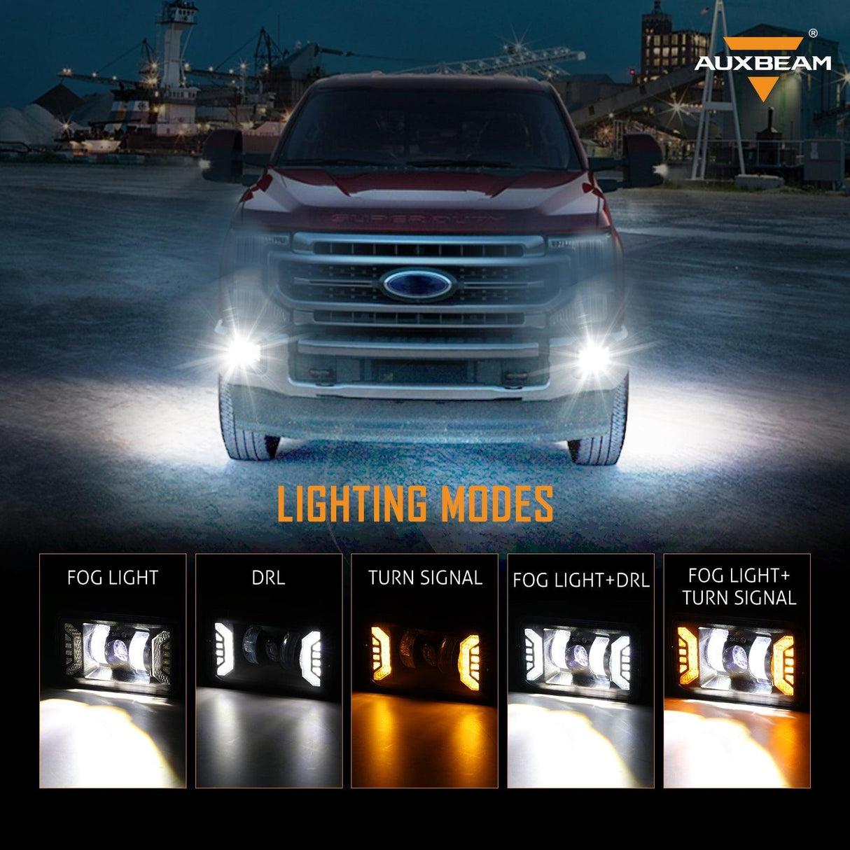 (2pcs/set) LED Fog Lights Assembly with DRL/ Turn Signal Lights for Ford F150 2015 2016 2017 2018 2019 2020