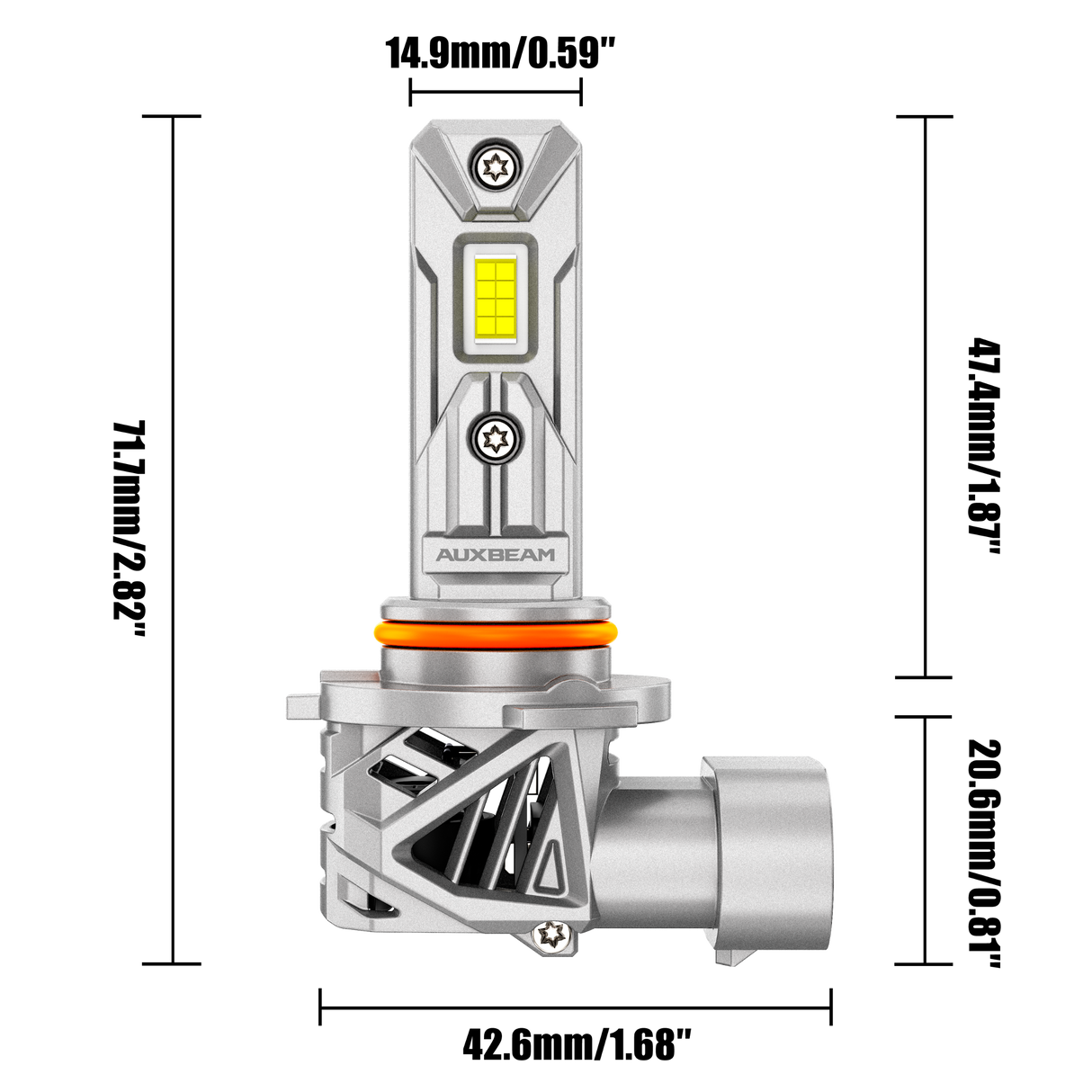 ๐9006/HB4 LED Headlight Bulbs 70W 20000LM Q26 Series 1:1 Size Plug-n-Play 6500K Cool White | 2 Bulbs