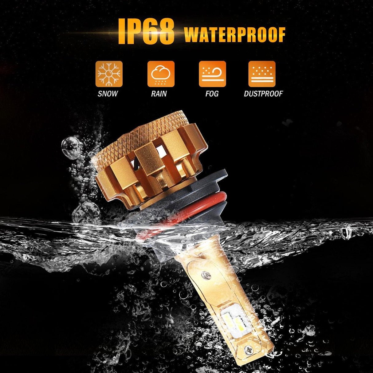 For 2005-2019 Nissan Frontier 9007/HB5 F-16 Plus Series Automotive Grade 14000LM LED Light Bulbs High Low Beam Bundle