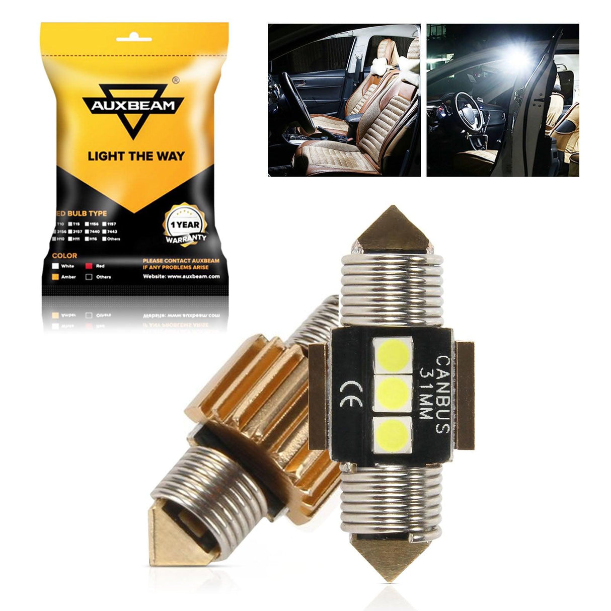 LED Festoon Canbus For Interior Dome Map License Plate Bulbs