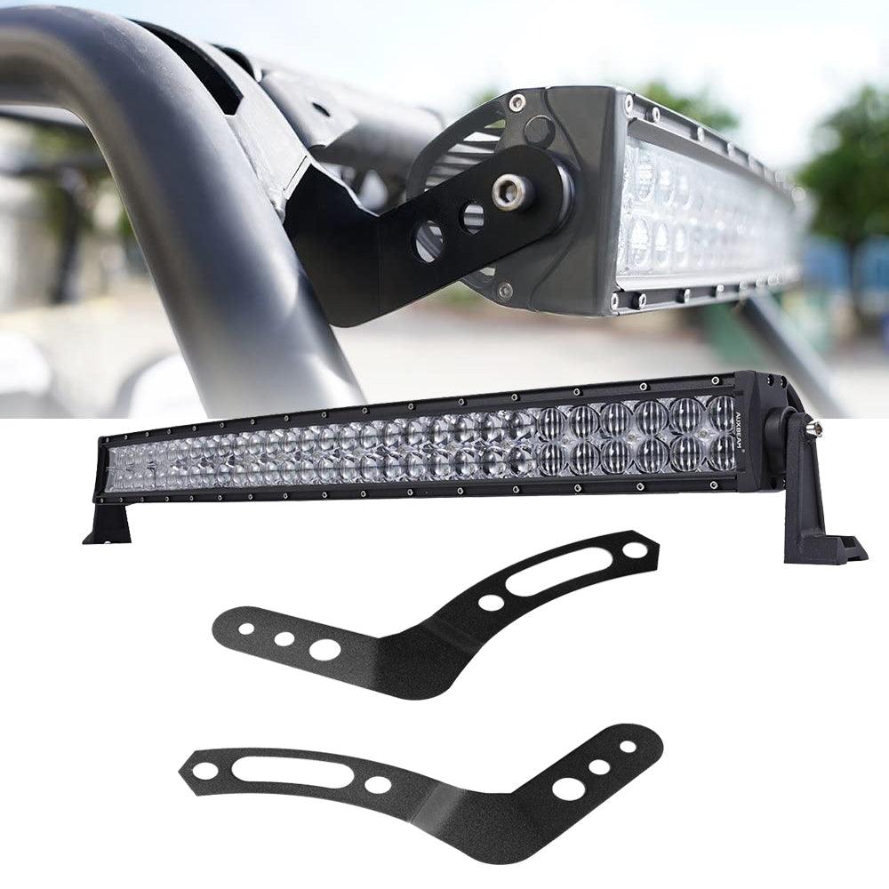 32 Inch 5D Series Straight/Curved LED Light Bar & Upper LED Light Bar Mounting Brackets Combo for 2013-2021 Polaris RZR XP1000 & 2015-2021 RZR 900 S900 S1000 EPS Modelsor RZR 900/ RZR S900/ RZR 900 XC/ RZR XP 1000/ RZR Turbo