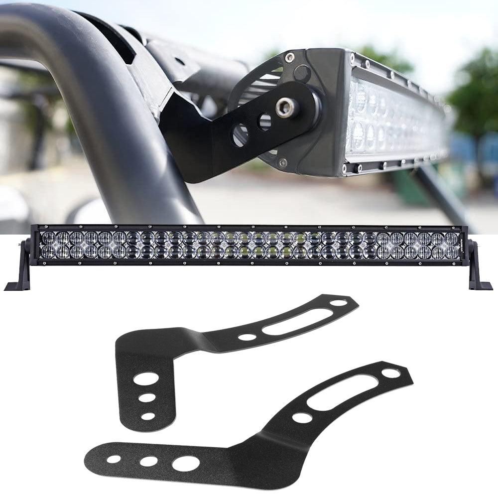 32 Inch 5D Series Straight/Curved LED Light Bar & Upper LED Light Bar Mounting Brackets Combo for 2013-2021 Polaris RZR XP1000 & 2015-2021 RZR 900 S900 S1000 EPS Modelsor RZR 900/ RZR S900/ RZR 900 XC/ RZR XP 1000/ RZR Turbo
