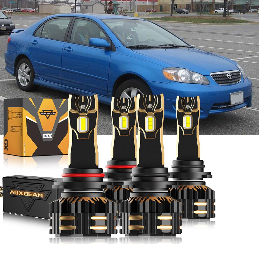 For 2005-2008 Toyota Corolla 9005 9006 LED Headlight Bulbs Bundle
