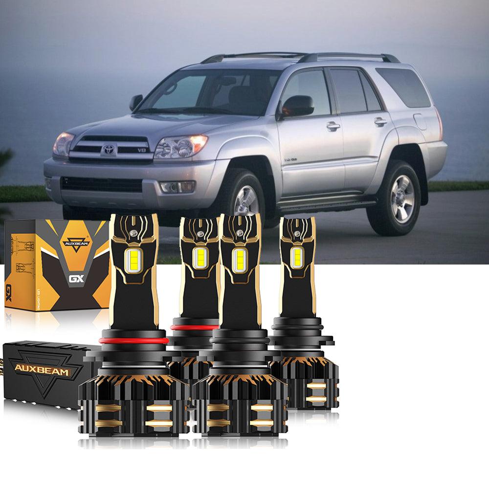For 2003-2004 Toyota 4Runner 9005 9006 LED Headlight Bulbs Bundle