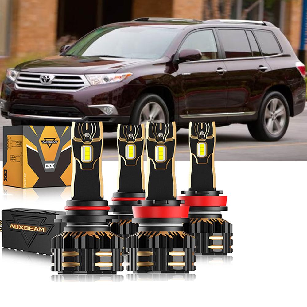 For 2011-2013 Toyota Highlander 9005 H11 LED Headlight Bulbs Bundle