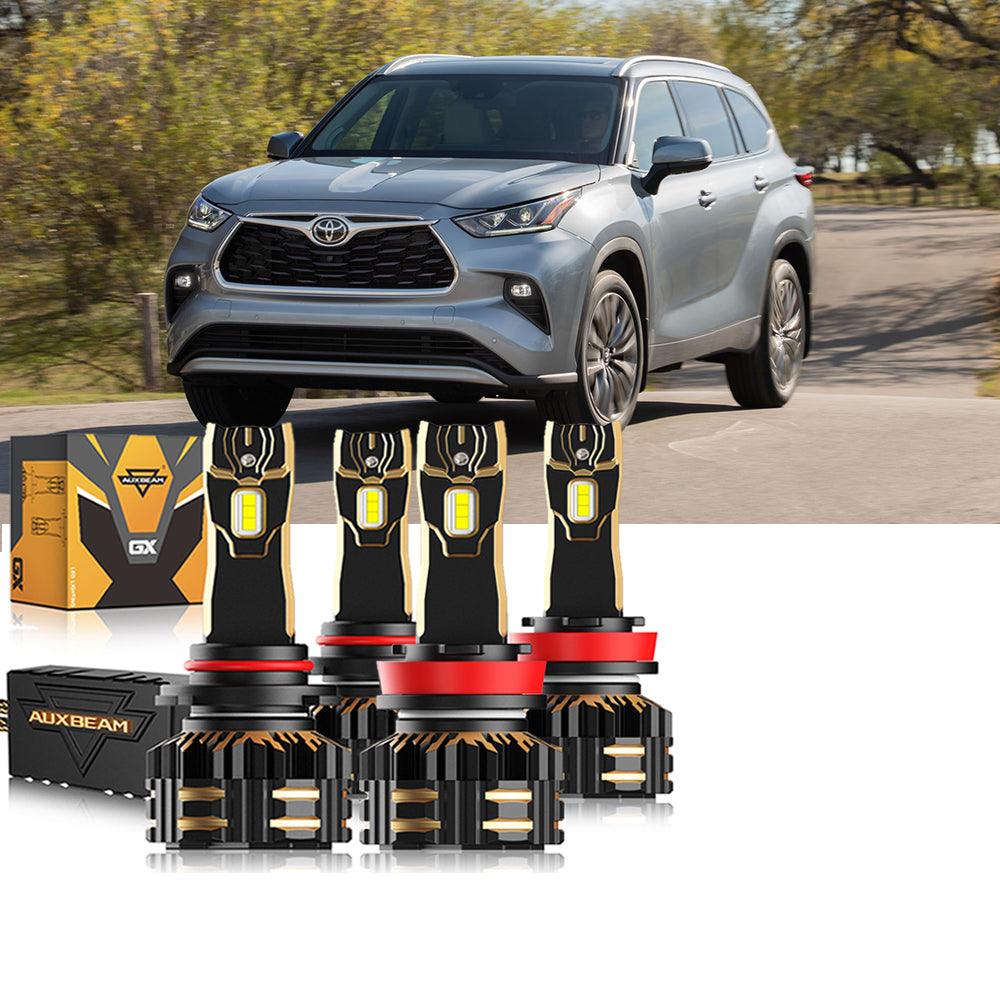 For 2014-2020 Toyota Highlander 9005 H11 LED Headlight Bulbs Bundle