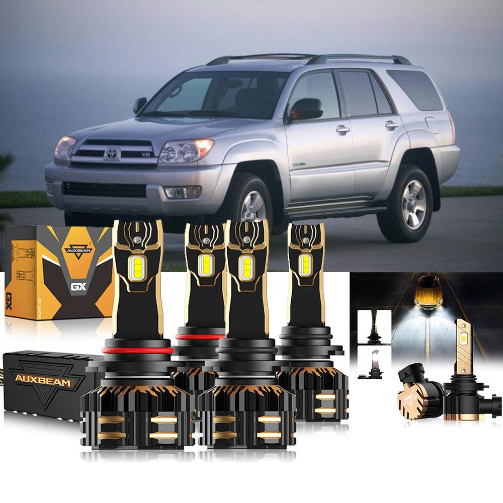 For 2003-2004 Toyota 4Runner 9005 9006 LED Headlight Bulbs Bundle