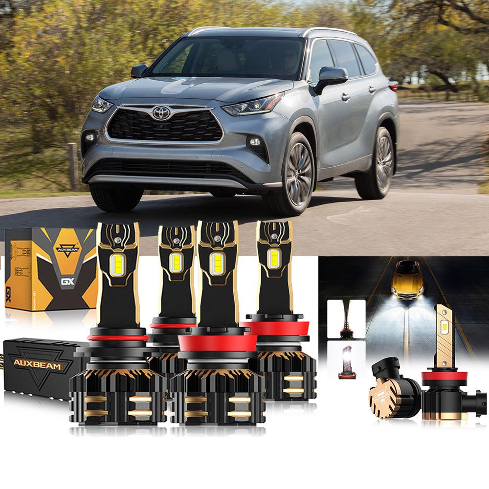For 2014-2020 Toyota Highlander 9005 H11 LED Headlight Bulbs Bundle
