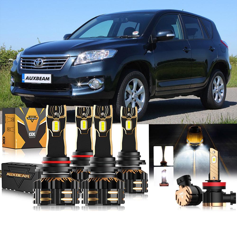 For 2006-2012 Toyota RAV4 9005 9006 LED Headlight Bulbs Bundle
