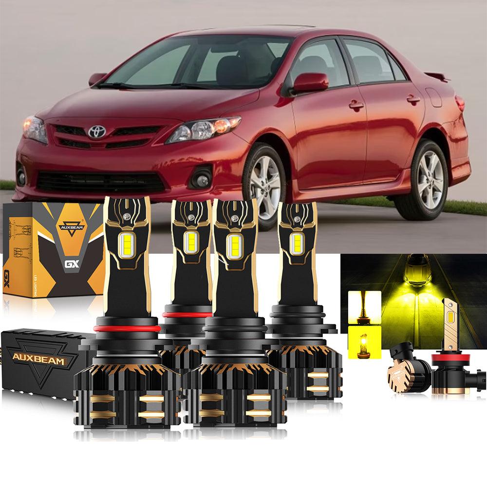 For 2009-2013 Toyota Corolla 9005 9006 LED Headlight Bulbs Bundle