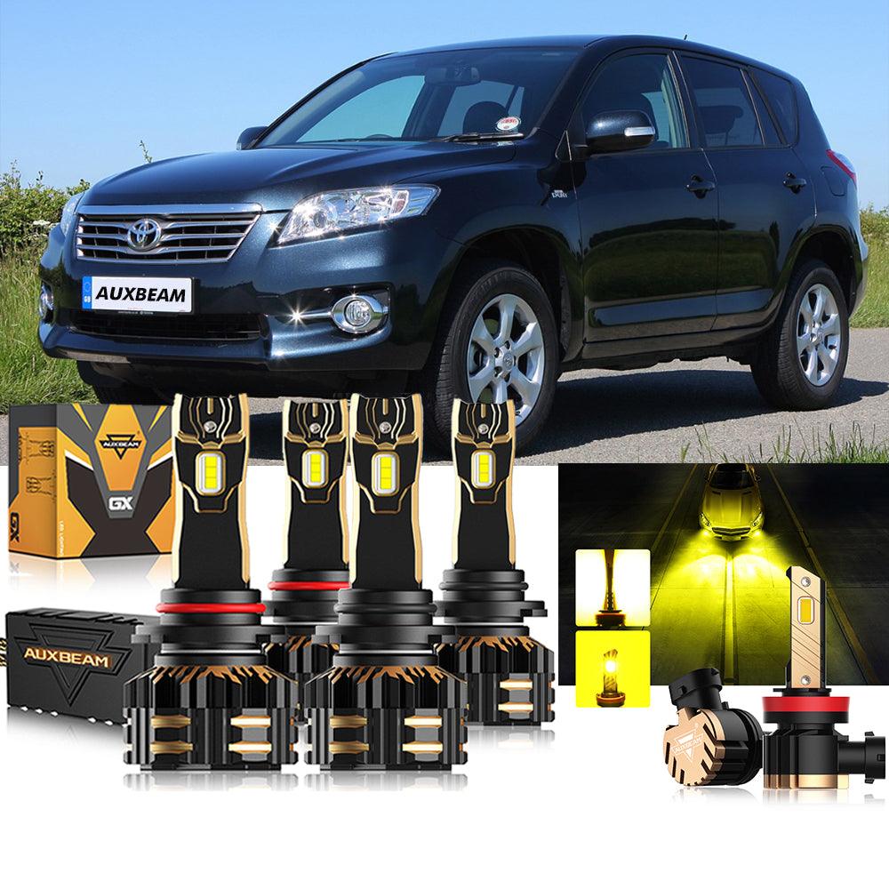 For 2006-2012 Toyota RAV4 9005 9006 LED Headlight Bulbs Bundle