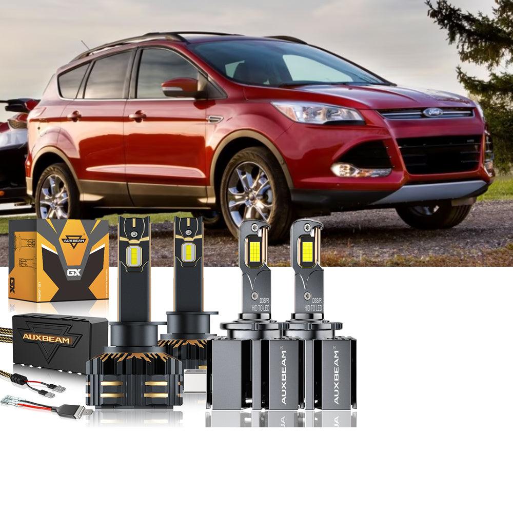 For 2013-2016 Ford Escape H1 D3S LED Headlight Bulbs Bundle with HID Headlamps