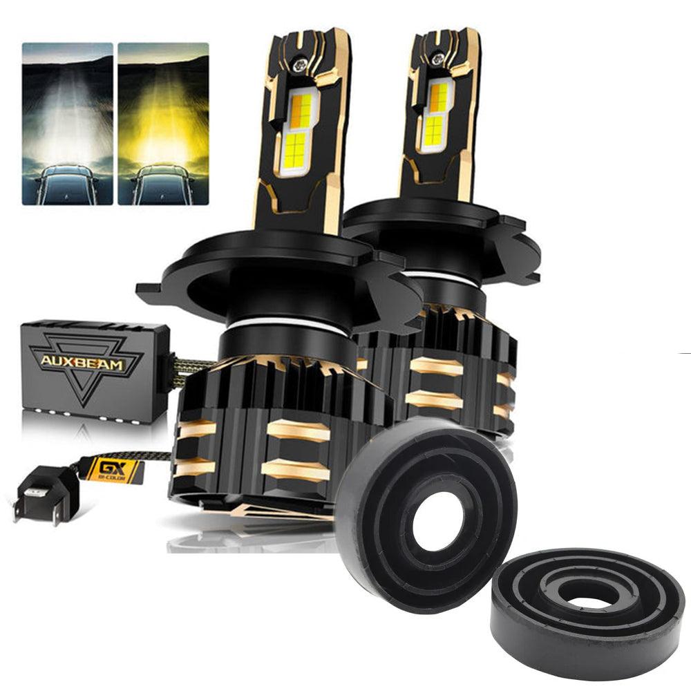 H4 LED Headlight Bulbs 110W 25000LM GX Bi-Color Series High Power & Brightness Dual Color Switchback | 2 Bulbs