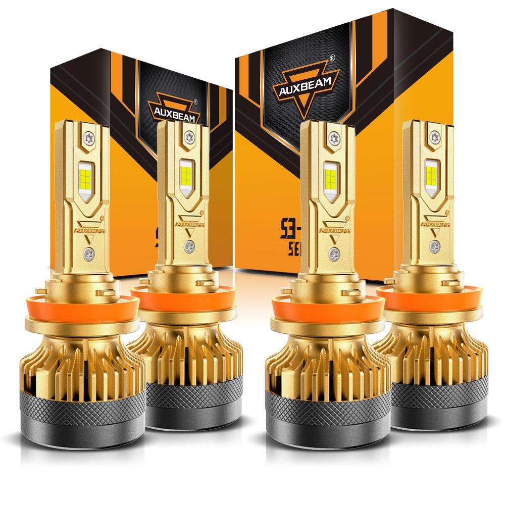 🆕H11+H11 LED Headlight Bulbs S3 Pro Series High Power 24V 120W 24000LM 6500K Cool White | 4 Bulbs