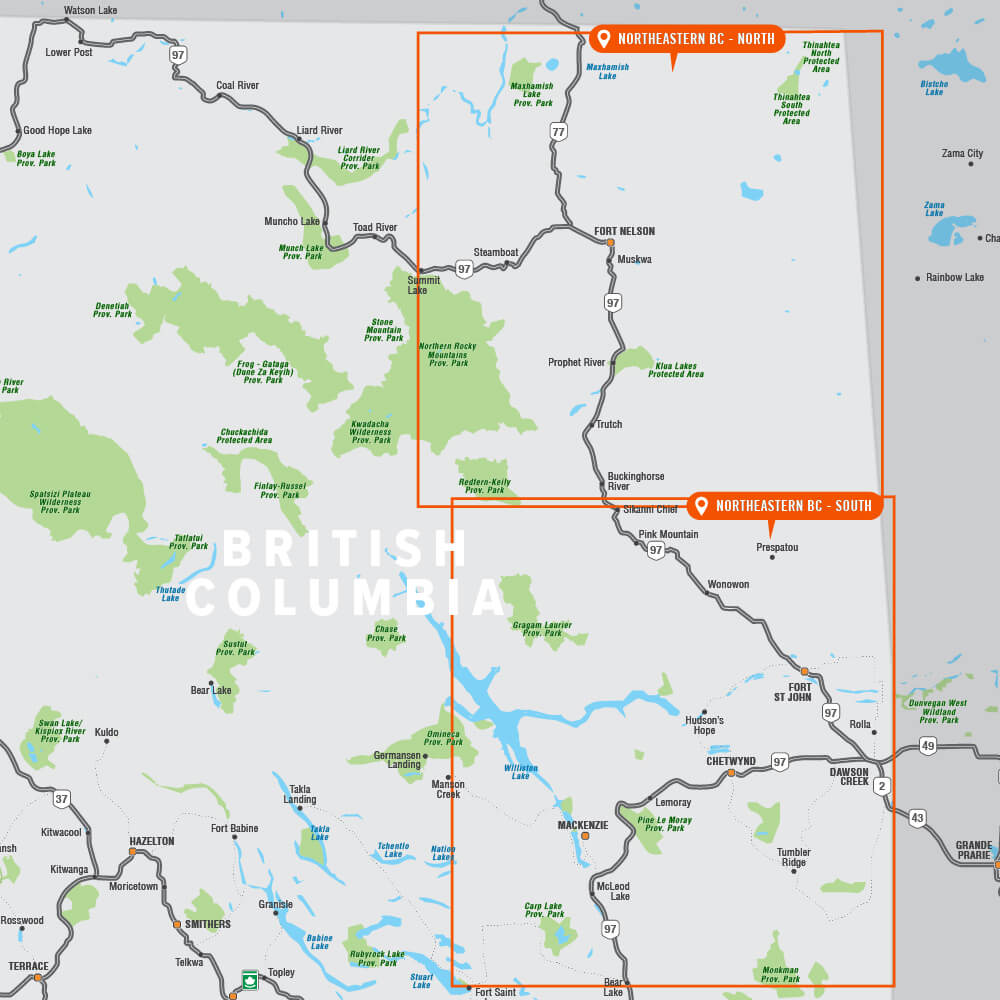 Northeastern BC - Recreation Map