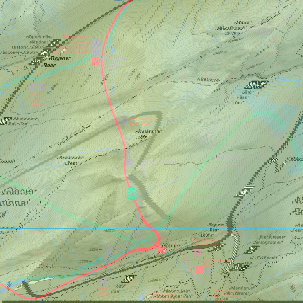 Rogers Pass (Glacier National Park, BC) - Destination Map