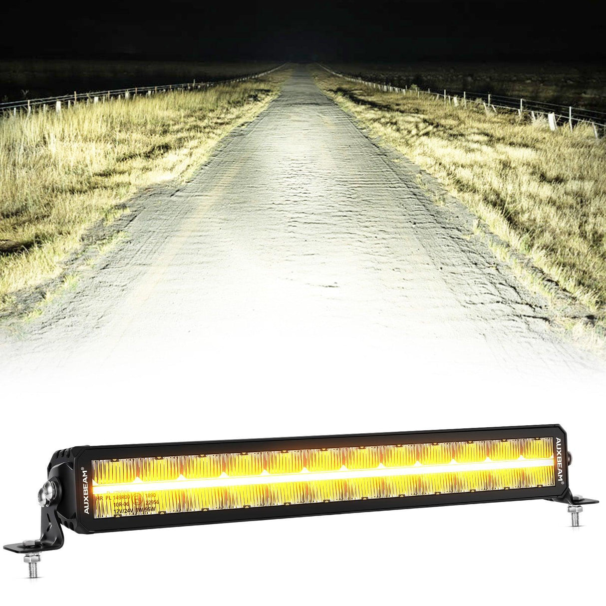 SP-DRL Series 12 Inch/22 Inch/32 Inch/42 Inch Off Road Double Row LED Light Bar With Amber&White DRL