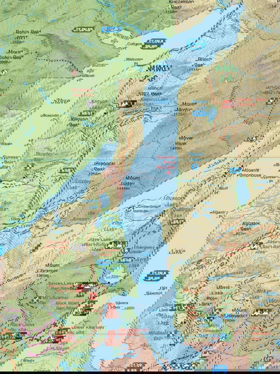 Squamish, Chilliwack & Merritt BC - Recreation Map